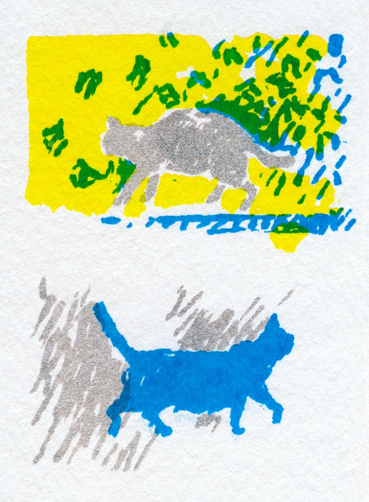 塚本元展「猫と庭