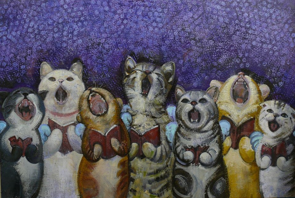 すぎうらひろあき個展〜翼のはえた猫たち〜