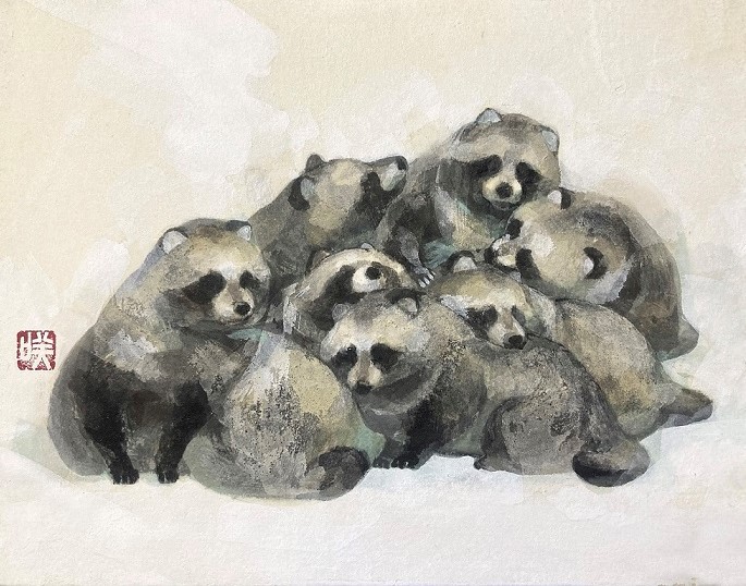 菊池咲日本画展・里山の動物たち